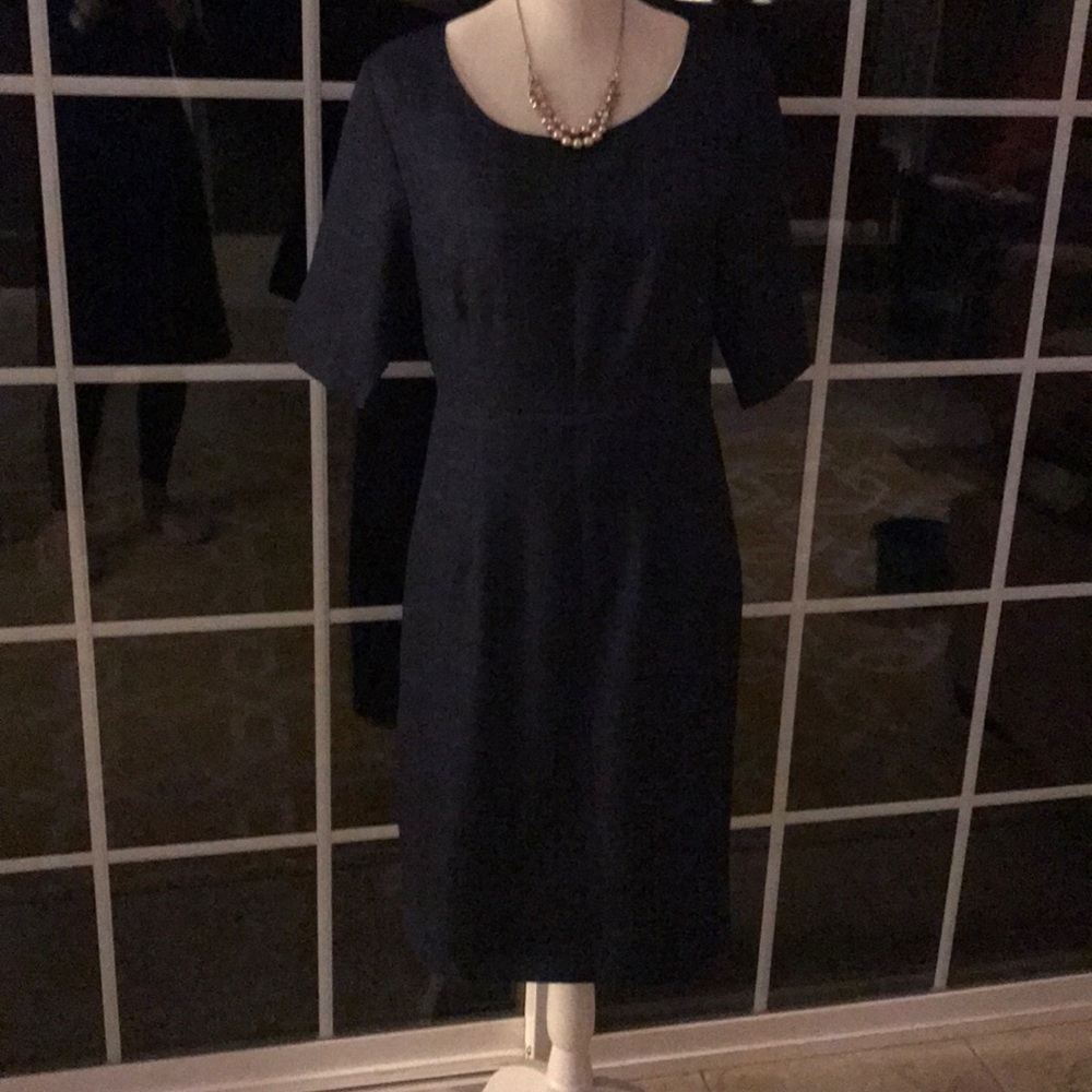 Mikarose blue plaid pencil dress